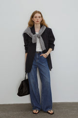 Structured Shoulder Pad Blazer