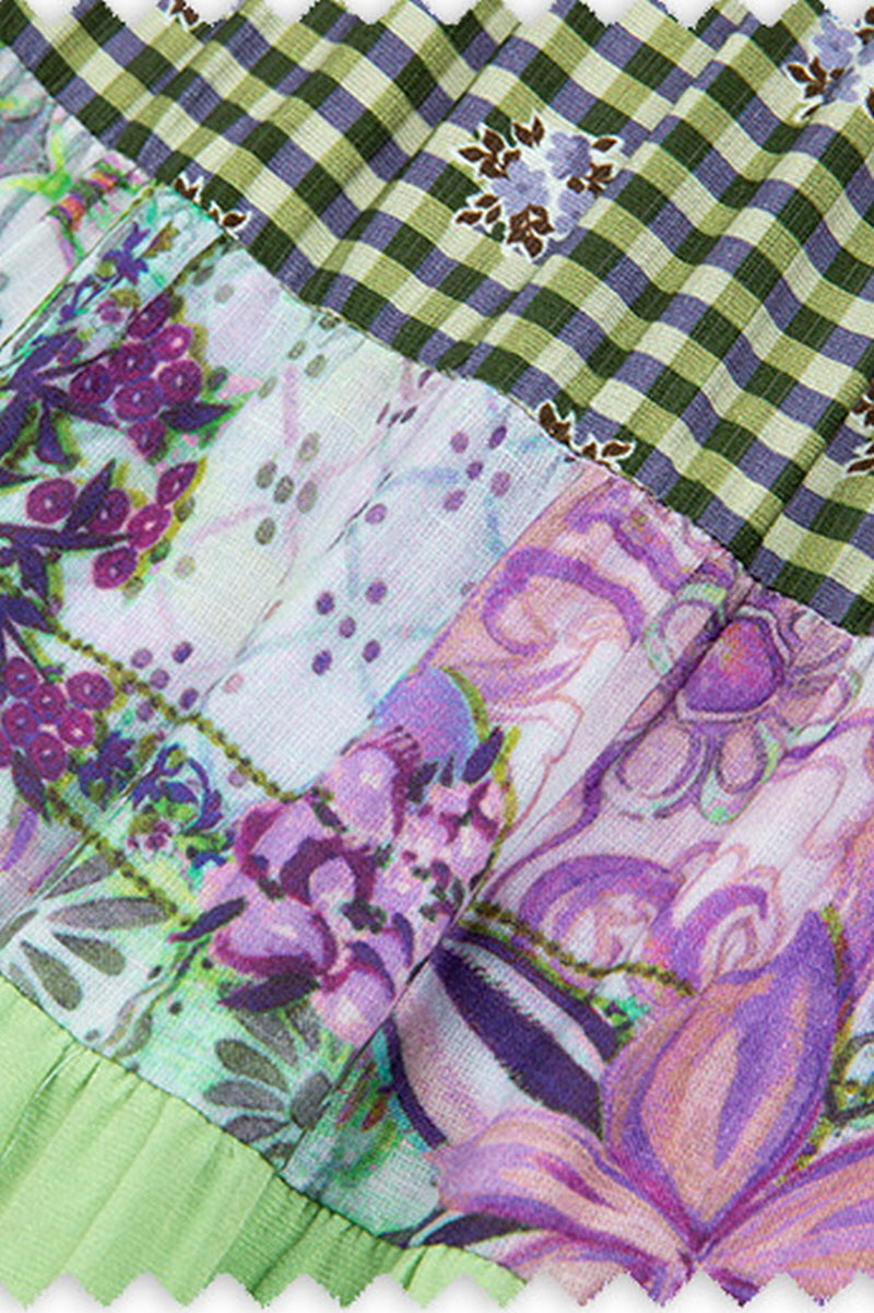Layered Patchwork Vintage Long Skirt