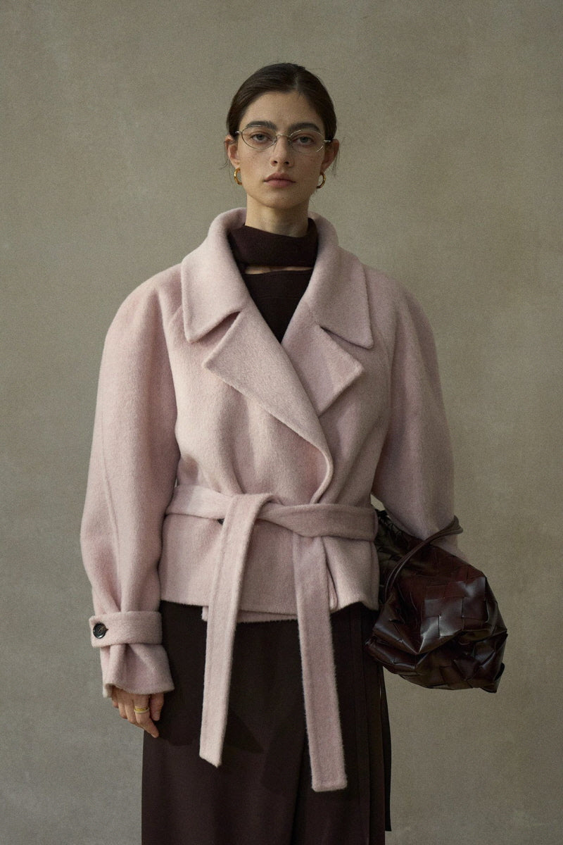 Waist Belted Lapel Duffle Coat