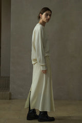 Layered Overlap Long Skirt