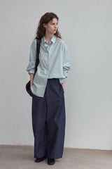 Lazy Lapel Long-Sleeved Shirt