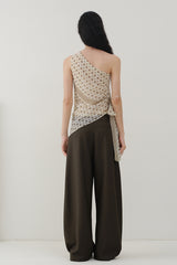Asymmetric Slanted Shoulder Top