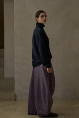 Drawstring Loose-Leg Slacks