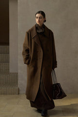 Classic Long Lapel Double-Breasted Coat