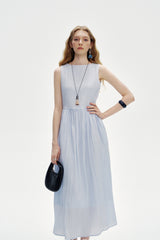 Three-Dimensional Pleated Sleeveless Dress