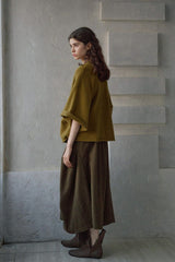 Lazy Loose Mid-Sleeve Pullover