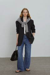 Structured Shoulder Pad Blazer