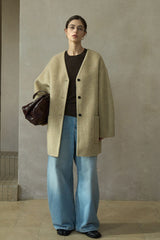 Reversible Tassel-Scarf Duffle Jacket