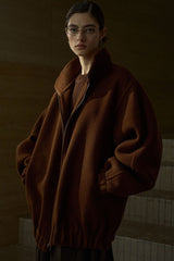 Stand-Up Collar Loose-Silhouette Reversible Jacket