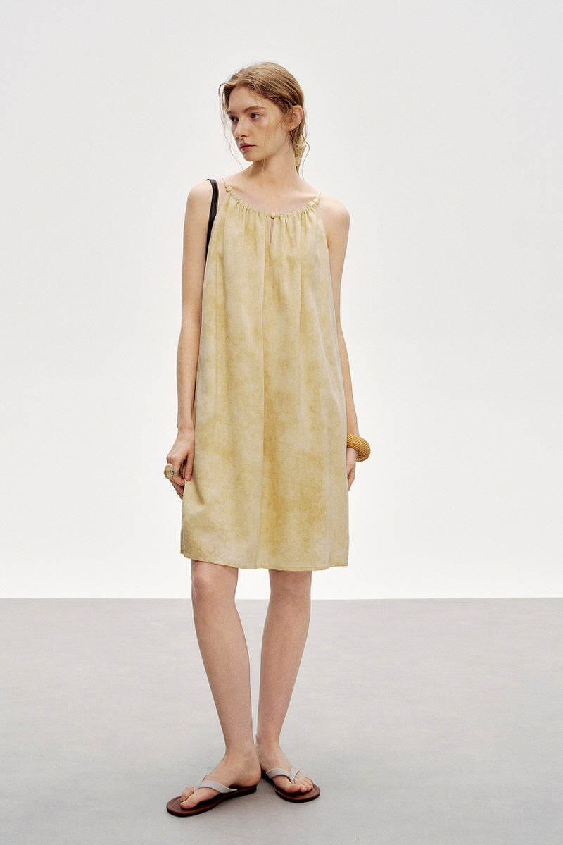 Lazy Halterneck Loose Slip Dress
