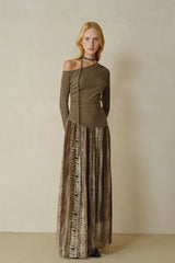 Artistic Brushstrokes Halterneck Dress