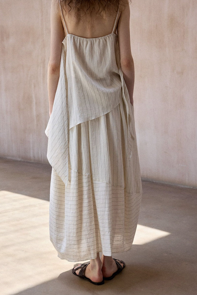 Striped Irregular Bud Skirt