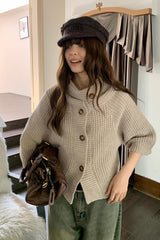 Vintage Knit Short Cardigan