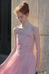 Shirred Cinched Waist Slip Dress