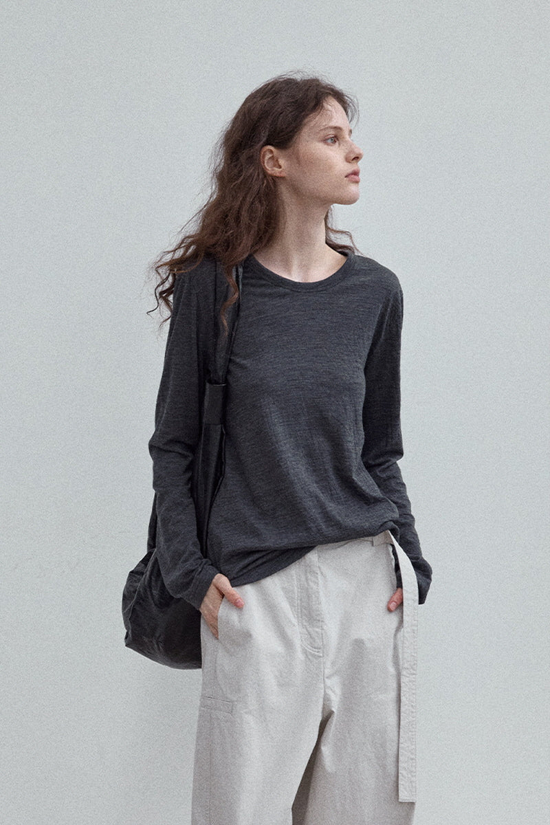 Sweet Rain Knitted Long Sleeve T-Shirt