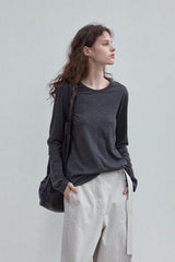 Sweet Rain Knitted Long Sleeve T-Shirt