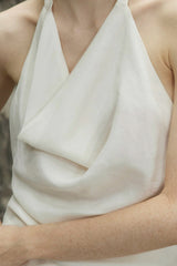 Draped Halterneck Swing Collar Camisole