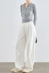 High-Waist Wide-Leg Suit Pants