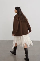 Irregular Lace Stitching Slim Skirt