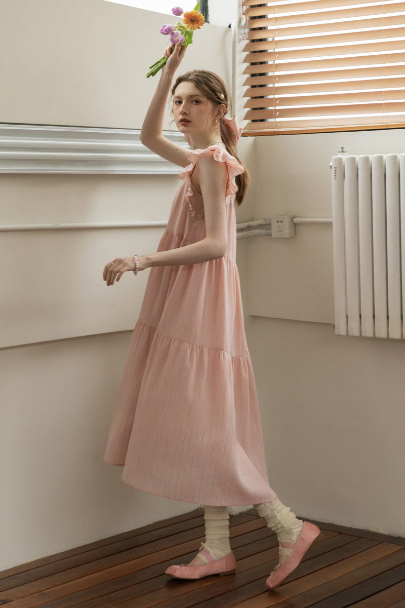 Lazy Fly Sleeve Cake Dress