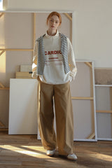High Waist Wide-Leg Scimitar Pants