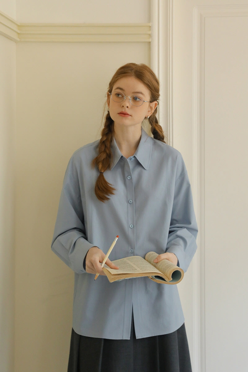 Deconstructed Loose-Fit Long Sleeve Shirt