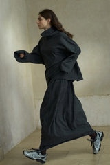 High-Neck Loose Knitted Sweatshirt