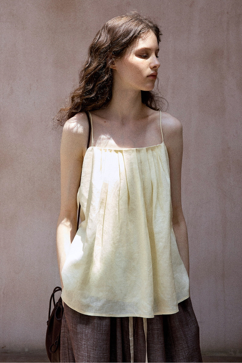 Pleated Backless Holiday Top