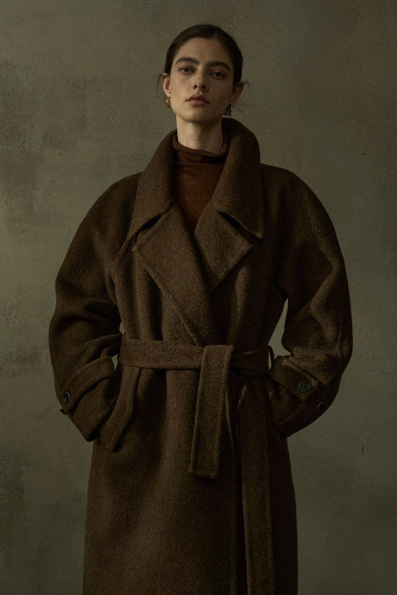 Waist-Lapel Reversible Duffle Coat