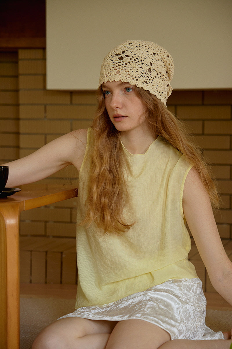 Chimney Neck Sleeveless Top