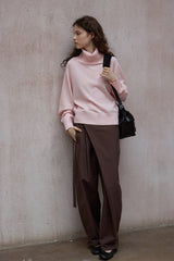 Wrap-Around Pleated Loose Slacks
