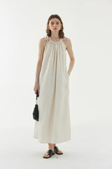 Halterneck A-Line Slip Dress