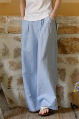 High Waist Wide Leg Striped Pants