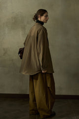 Glossy Padded Shirt Jacket