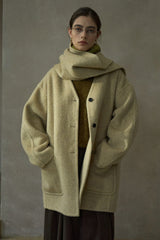 Reversible Tassel-Scarf Duffle Jacket