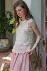 Vintage Mesh Inner Layer Knit Top