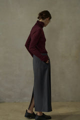 Layered Overlap Long Skirt
