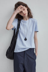 Round Neck Flutter Sleeve T-Shirt