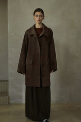 Reversible Raglan Patch-Pocket Coat