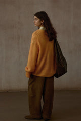 Spray-Painted V-Neck Pullover