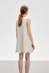 Petal Hem Sleeveless Vest Dress