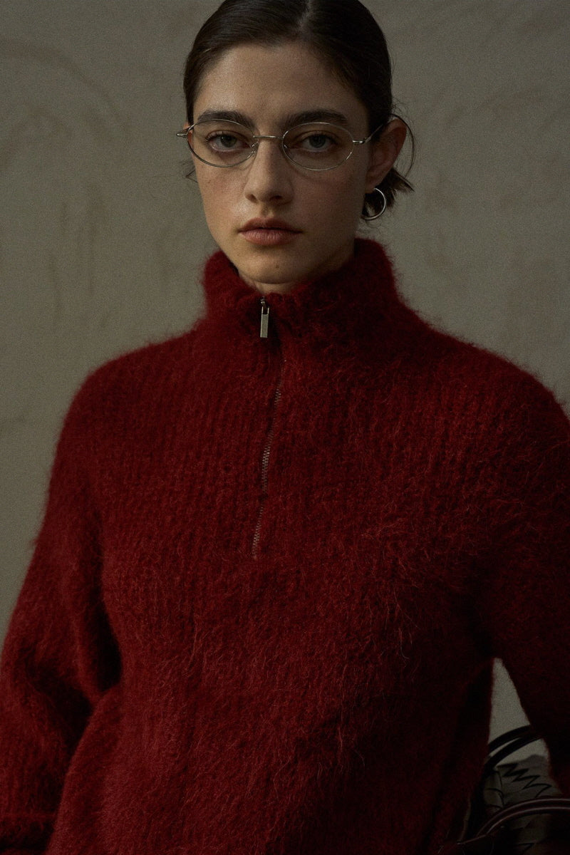 Half-Zip Turtleneck Sweater