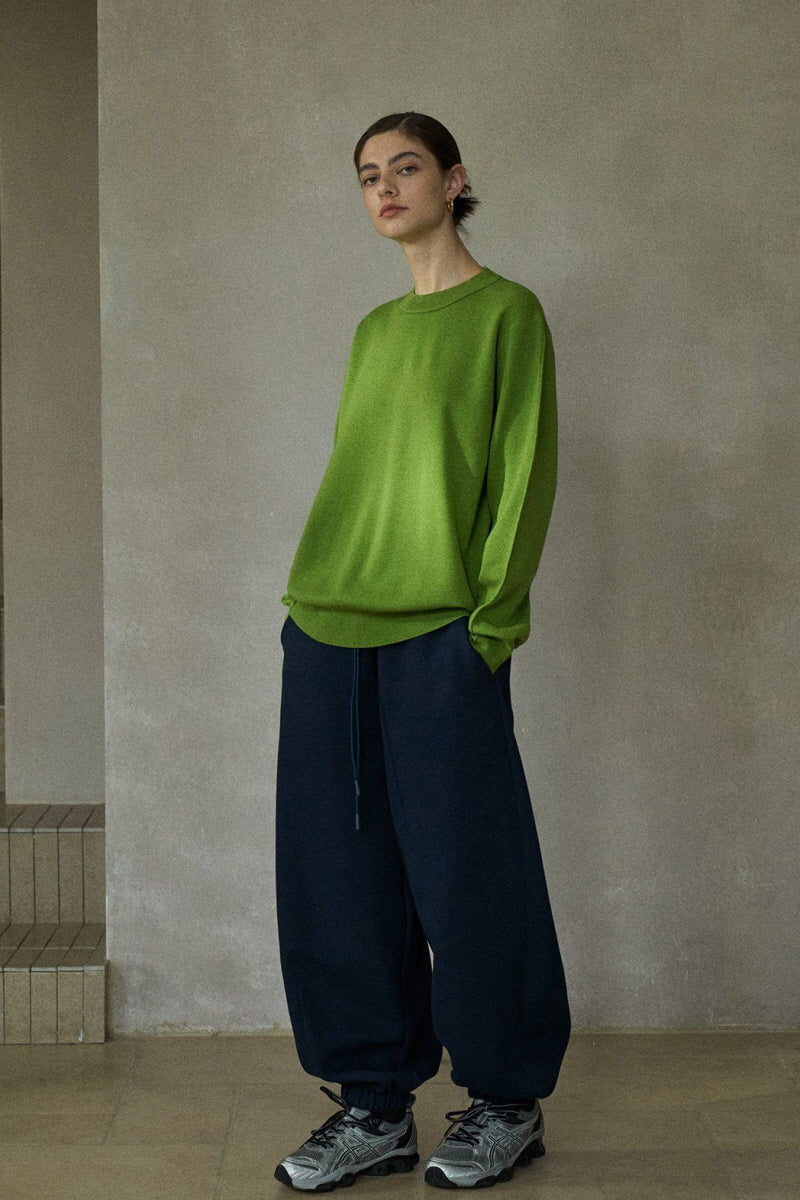 Minimalist Crew Neck Knitted Base Layer