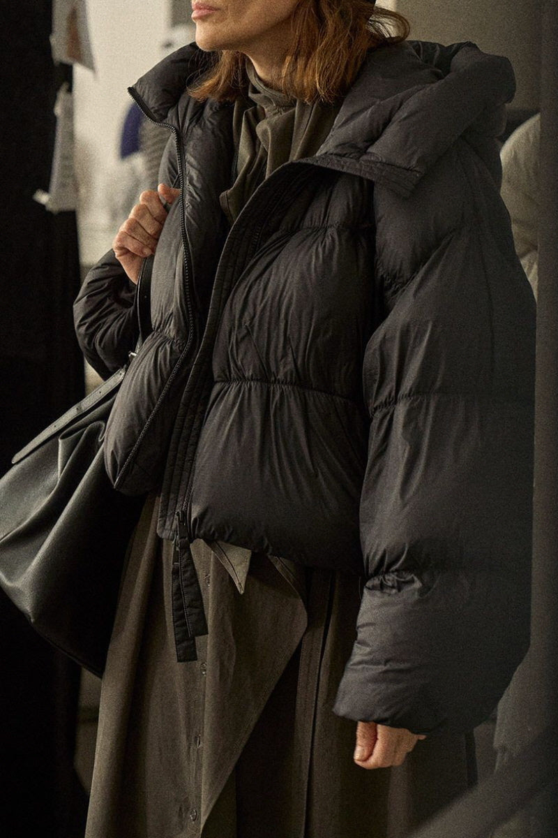 Hooded Cropped Puffer Jacket