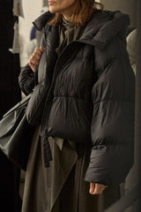 Hooded Cropped Puffer Jacket