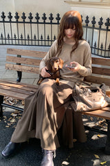Flowy High-Waist Drape Skirt