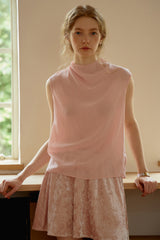 Chimney Neck Sleeveless Top
