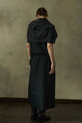 Contrast Waist Rope Vest Dress