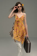 Irregular Check Camisole Top