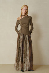 Artistic Brushstrokes Halterneck Dress